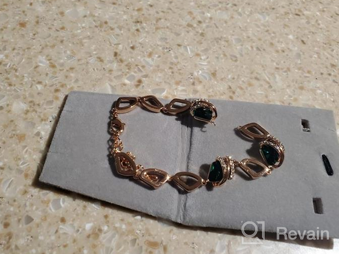 img 1 attached to Leafael Wish Stone Link Charm Bracelet: Birthstone Crystals, Rose Gold Plated or Silver-Tone - Premium 7"+2" Jewelry review by Seth Waldron