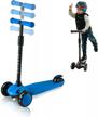 🛴 kids 3-wheel scooter for ages 3-5, led light up wheels, adjustable height, lean to steer, extra wide deck, rear brake - ideal for boys and girls logo