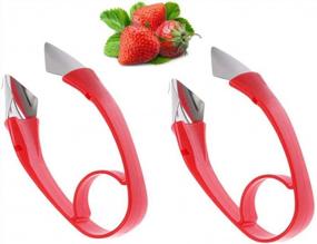 img 4 attached to Легко удаляйте стебли с помощью Ruibo Strawberry/Tomato Corer и Huller - простые в использовании фруктовые гаджеты для вашей кухни, красный 2 шт.