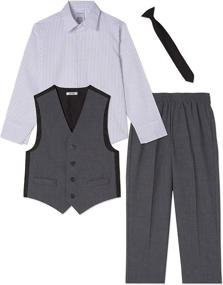 img 2 attached to 👔 Calvin Klein Boys' Clothing: 4-Piece Formal Suit Vest for Suits & Sport Coats