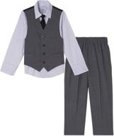 👔 calvin klein boys' clothing: 4-piece formal suit vest for suits & sport coats logo