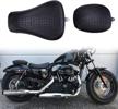 black crocodile motorcycle front driver solo seat rear passenger pillion pad for sportster 48 72 iron 883 xl883 forty eight xl1200 seventy two 1200 logo
