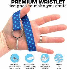 img 1 attached to Get A Secure Hold On Your Keys With Buttonsmith'S Short Blue Dots Wristlet Key Chain Lanyard - Made In The USA