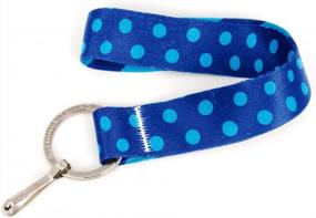 img 4 attached to Get A Secure Hold On Your Keys With Buttonsmith'S Short Blue Dots Wristlet Key Chain Lanyard - Made In The USA