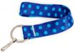 get a secure hold on your keys with buttonsmith's short blue dots wristlet key chain lanyard - made in the usa logo