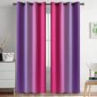 yakamok ombre pink and purple curtains for bedroom, gradient room darkening curtains 95 inches long,grommet thermal insulated light blocking window drapes/curtain for living room,52 x 95 inch,2 panels logo
