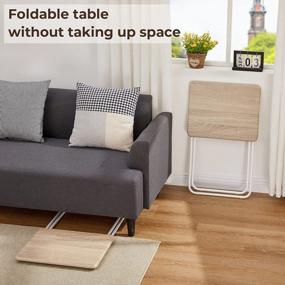 img 2 attached to Convenient And Stylish Oak TV Trays For Easy Snacking And Dining At Home