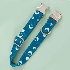 img 3 attached to Cute Elephant Blue Dog Collar For Small And Medium Dogs - Soft And Durable Webbing Collar By VIILOCK