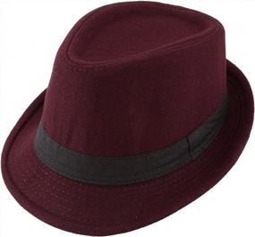 img 4 attached to Stay Classy With FALETO'S Unisex 20S Trilby Fedora Hat - Perfect For Casual Jazz Or Manhattan Vibes