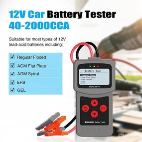 img 2 attached to 🚗 Car Battery Tester 12V/24V Load, Alternator & Analyzer Tool for Automotive Batteries - 40-2000CCA - Tests Cranking and Charging - Fits Car/SUV/Light Truck with Flooded AGM Gel