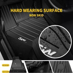 img 3 attached to 🚗 Custom Fit 3W Floor Mats for BMW X5 2014-2018 & BMW X6 2017-2018 - Full Set Black Car Mats