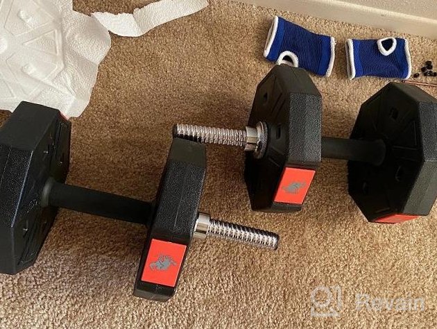 img 1 attached to LEADNOVO Adjustable Weights Dumbbells Barbell Set - 3 In 1 Home Fitness Weight Training For Men & Women review by Rob Bradford