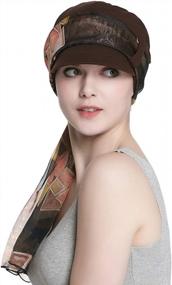 img 4 attached to Breeze Through Winter With Our Bamboo-Lined Cotton Hat And Scarf Set For Women