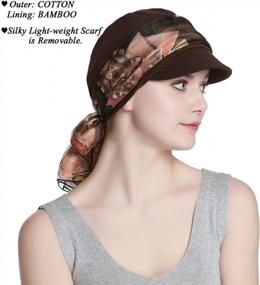 img 3 attached to Breeze Through Winter With Our Bamboo-Lined Cotton Hat And Scarf Set For Women