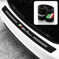 🚗 premium universal car rear bumper protector guard trunk sticker decals trim for alfa romeo giulia stelvio quadrifoglio giulietta mito 159 brera spider 166 147 - must-have accessories! логотип