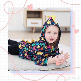 img 3 attached to 👶 FANTANGPAI Baby Boy Girl Clothes: Toddler Dinosaur Hoodie Sweatshirt with Full Zip