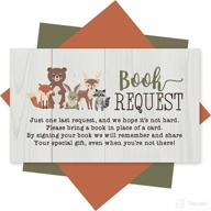📚 25 woodland-themed books for baby shower request cards: unique invitation inserts and guest book alternative logo