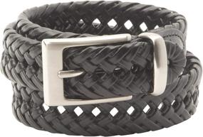 img 3 attached to Dockers Men's Metal Laced Braid Accessories - Belts