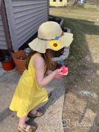 img 1 attached to Protect Your Child From The Sun In Style With Large Brim Flower Beach Hats For Kids review by Jenna Perez