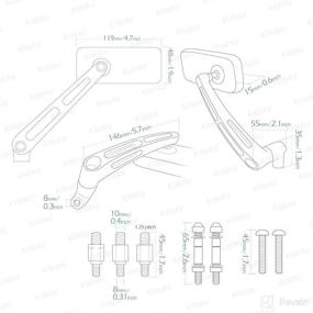 img 1 attached to 🛵 KiWAV Classic MX Chrome Motorcycle Mirrors - Universal CNC Aluminum Design