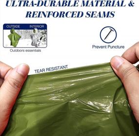 img 1 attached to Stay Warm And Visible Anywhere With Anyoo'S Emergency Survival Poncho: Waterproof, Tear-Resistant, And Reusable For Hiking, Camping, And First Aid