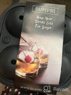 img 1 attached to SUMPRI 2.5 Inch Sphere Ice Molds & Big Ice Cube Trays 2 Pack - Novelty-Silicone Ice Ball Maker With Lid For Whiskey Glasses, Large Round Spheres - Reusable, BPA Free And Blue review by Mike Cassidy