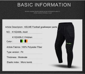 img 2 attached to Protective KELME Youth Soccer Goalie Pants For Improved Performance And Comfort