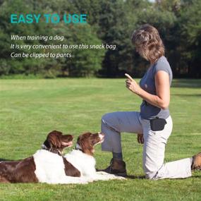 img 3 attached to 🐾 Portable Waterproof Dog Training Treat Pouch with Clip: Perfect for Puppy Training, Includes Training Clicker