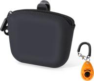 🐾 portable waterproof dog training treat pouch with clip: perfect for puppy training, includes training clicker logo