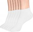 dibaolong 6-pack cotton ankle socks for men and women - low cut athletic no-show short socks logo