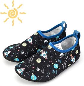 img 3 attached to Hiitave Non Slip Barefoot Toddler Little Boys' Shoes ~ Outdoor