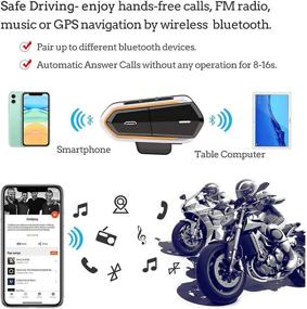img 2 attached to Motorcycle Bluetooth Communication Walkie Talkie Intercom BE6