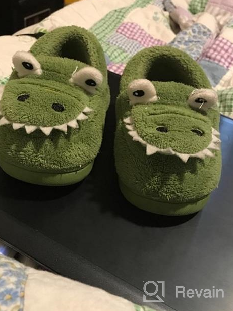 img 1 attached to Dinosaur Slippers: Best Indoor Bedroom Shoes and Slippers for Toddler Boys review by Arun Siddiqui