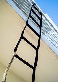 img 1 attached to 13Ft (4M) Multi Function Retractable Rope Ladder With Hooks & Carbines For Kids Rescue - Made In USA