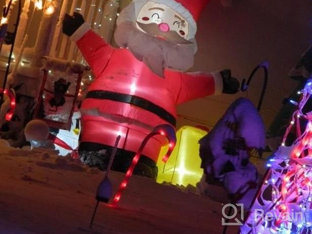 img 1 attached to 6 FT Inflatable Santa With LED Lights - Perfect Christmas Decorations For Outdoor Yard, Garden, Patio & Lawn Party! review by Allan Ryser