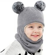 unisex infant toddler kids winter hat scarf set - keep baby warm! logo