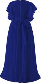 img 3 attached to Carat Chiffon Flutter Sleeves Dresses Girls' Clothing : Dresses