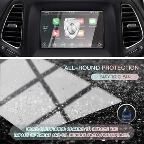 img 3 attached to (Upgraded) CDEFG Car Screen Protector Center Control Touch Screen Car Navigation Touchscreen Protector For Compass Uconnect Tempered Glass HD Scratch Resistance (2017-2019 Compass 7-Inch)