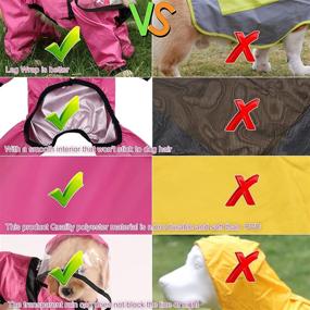 img 2 attached to OAKVE Raincoat，Transparent Windproof Jacket，Waterproof Rainwear Dogs made as Apparel & Accessories