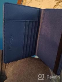 img 5 attached to Кожаный бумажник для паспорта с блокировкой RFID - чехол для дорожного держателя для мужчин и женщин в кофейно-коричневом оттенке