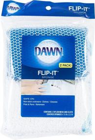 img 3 attached to 🧽 Butler Dawn Flip It Dual Sided Nylon Mesh and Cloth Kitchen Sponge, 6-Pack: Efficient Cleaning with 12 Sponges!