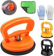 🚙 hndjfdc car dent puller: orange suction cup dent remover - 5pcs tools for car dent repair, glass, tile, mirror, granite lifting, and object moving логотип