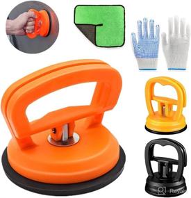 img 4 attached to 🚙 HNDJFDC Car Dent Puller: Orange Suction Cup Dent Remover - 5PCS Tools for Car Dent Repair, Glass, Tile, Mirror, Granite Lifting, and Object Moving