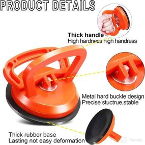 img 3 attached to 🚙 HNDJFDC Car Dent Puller: Orange Suction Cup Dent Remover - 5PCS Tools for Car Dent Repair, Glass, Tile, Mirror, Granite Lifting, and Object Moving