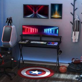 img 3 attached to Upgrade Your Gaming Set-Up With HOMCOM'S Racing Style 55-Inch Gaming Desk!