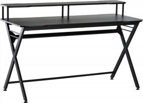 img 4 attached to Upgrade Your Gaming Set-Up With HOMCOM'S Racing Style 55-Inch Gaming Desk!