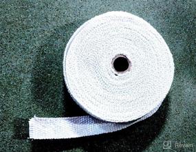 img 3 attached to 🚲 White Pipe Heat Tape Roll - Motorcycle Exhaust Header Wrap for Protection - 1" Wide x 50' Long