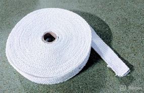 img 1 attached to 🚲 White Pipe Heat Tape Roll - Motorcycle Exhaust Header Wrap for Protection - 1" Wide x 50' Long