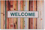 colorful funny entrance door mat - 23.6" x 35.4" non-slip pvc rug for outdoors, indoors, bathroom, kitchen, bedroom or entryway - welcome doormat logo