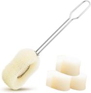 🧽 stainless steel bottle sponge brush: replaceable sponge head for effective scrubbing (brush & refill) logo